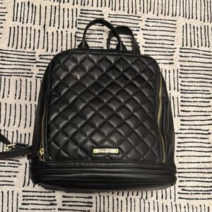 Vince Camuto Black Quilted Backpack